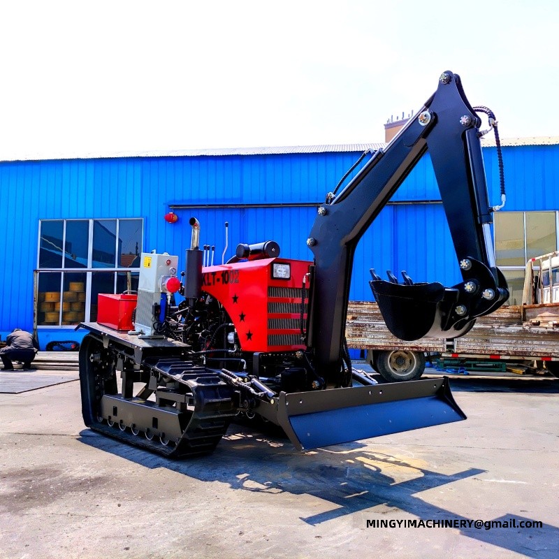 crawler tiller with seeder