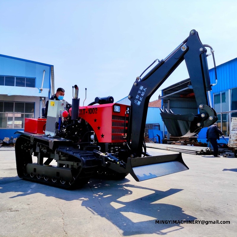 crawler tiller with seeder