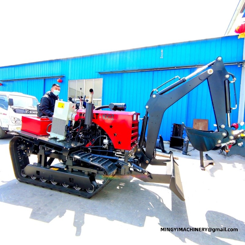 crawler tiller with seeder