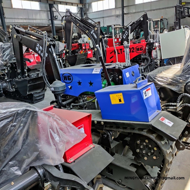 crawler tiller for hillside farming
