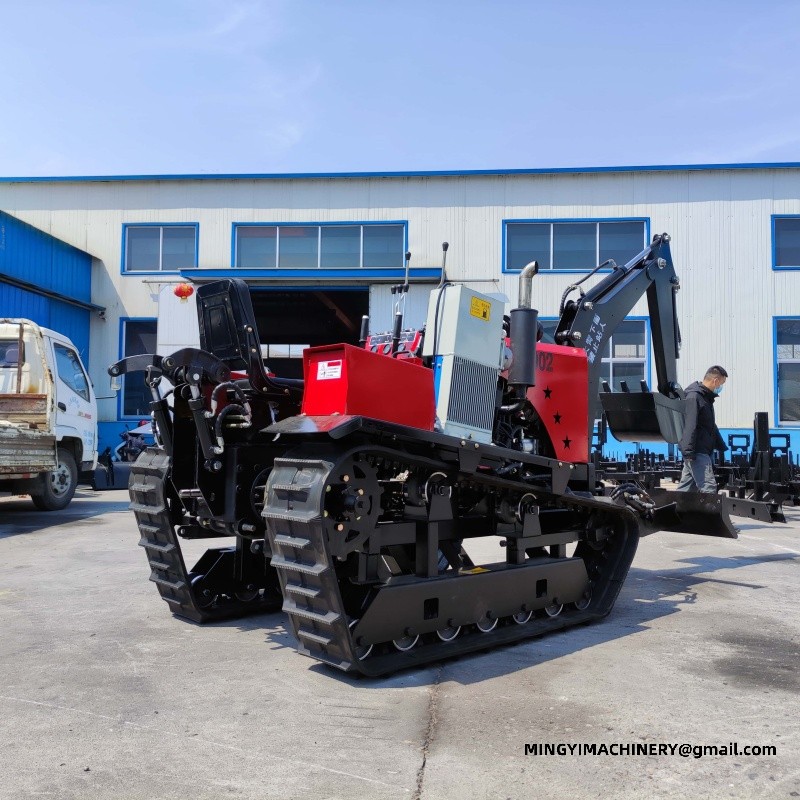 crawler tiller for hillside farming