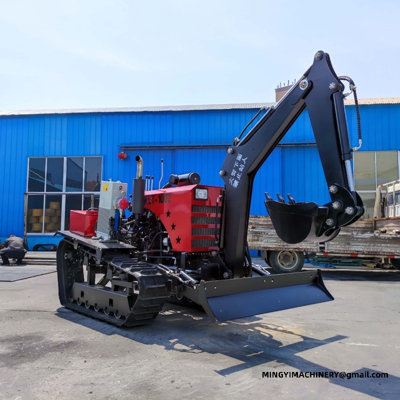 crawler tiller for hillside farming