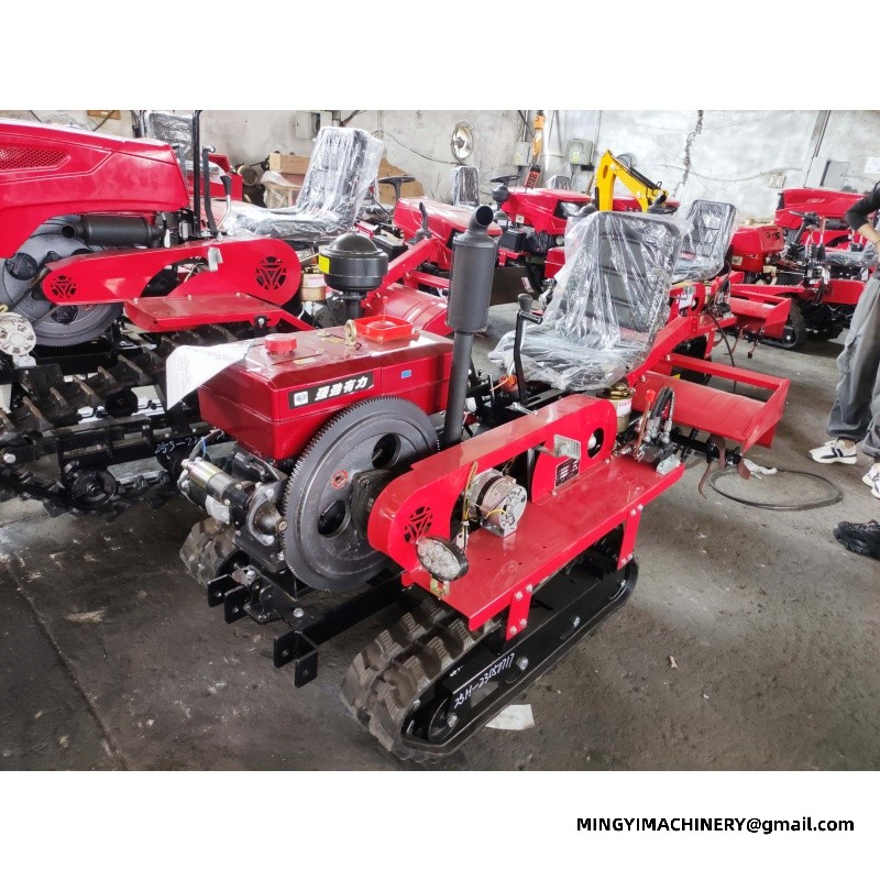tracked tiller for paddy field
