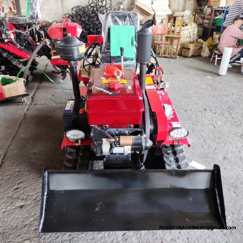 tracked tiller for paddy field