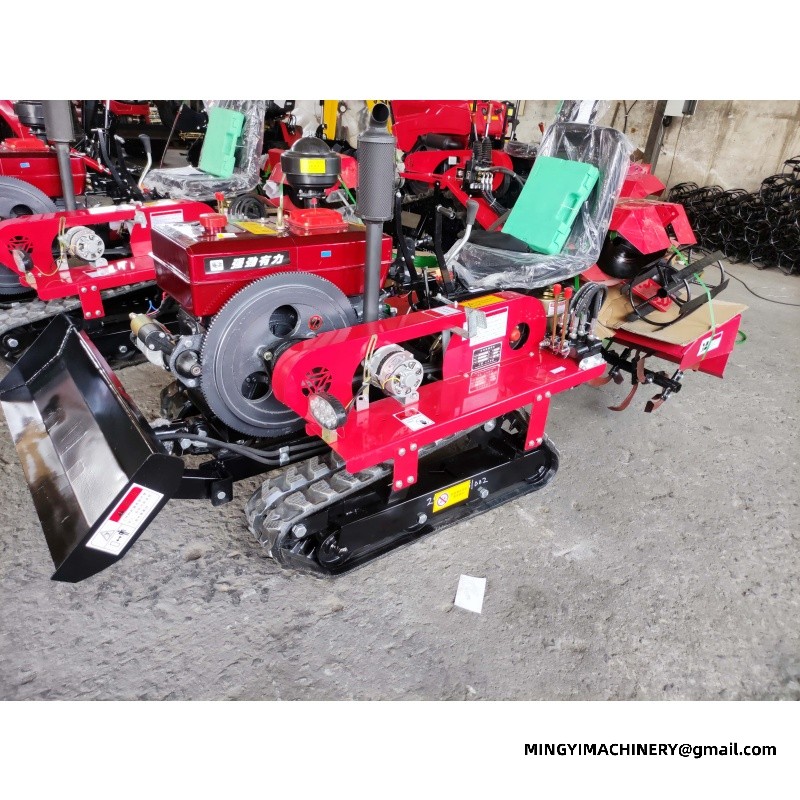 tracked tiller for paddy field