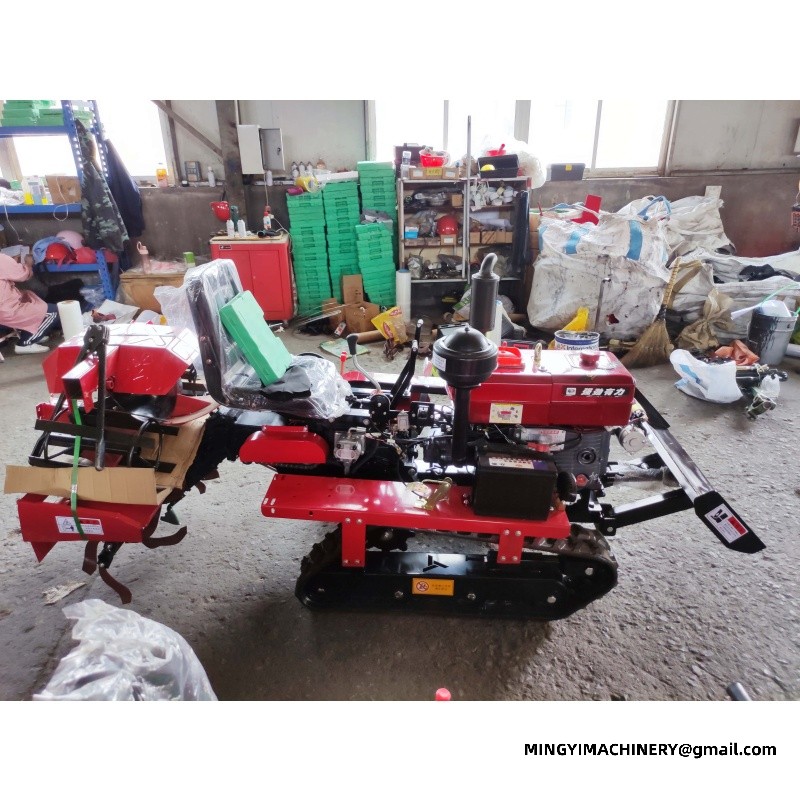 tracked tiller for paddy field