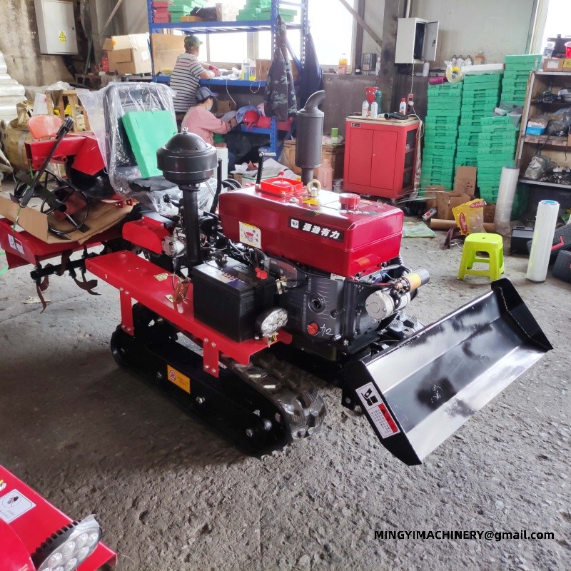 tracked tiller for paddy field