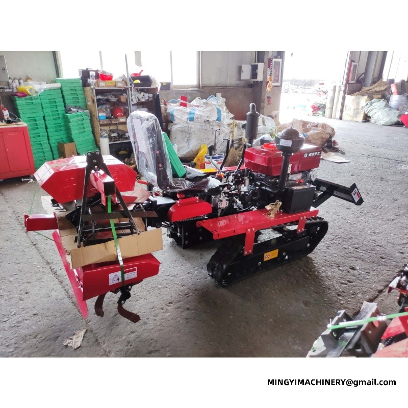 tracked tiller for paddy field