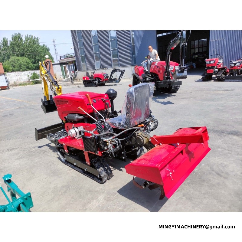 tracked farming tractor