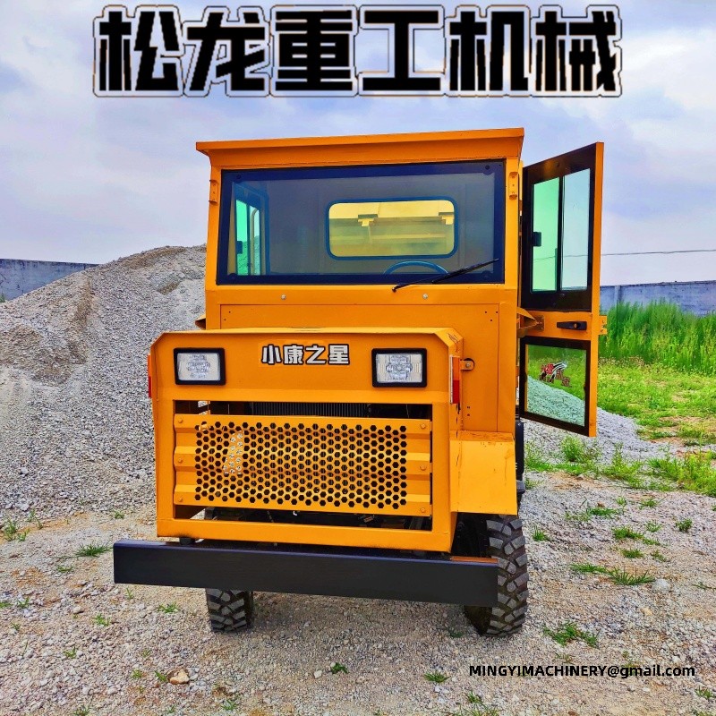 articulated dump truck on rough terrain
