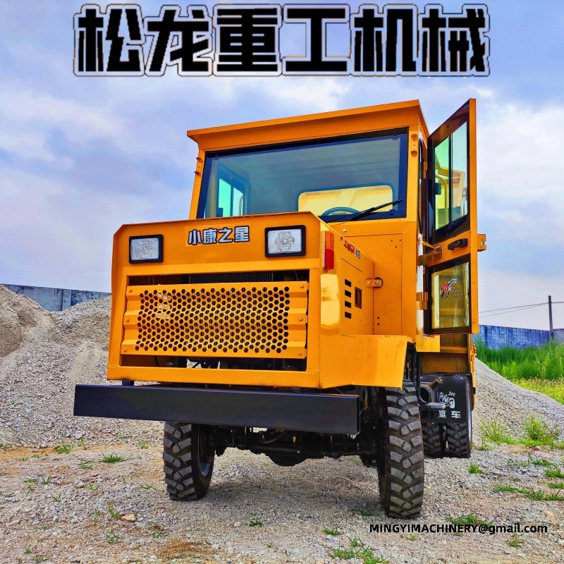 articulated dump truck on rough terrain
