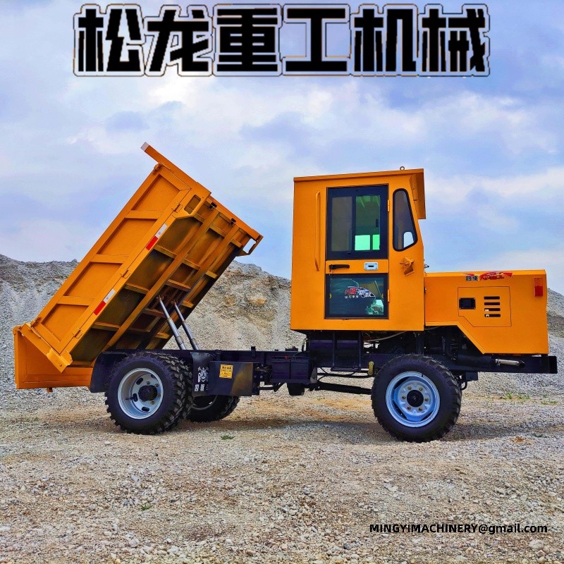 4WD site dumper climbing slope