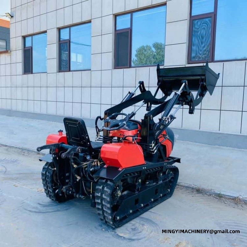 crawler tiller for hillside farming