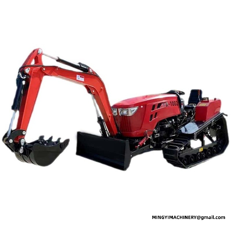 crawler tiller with attachments