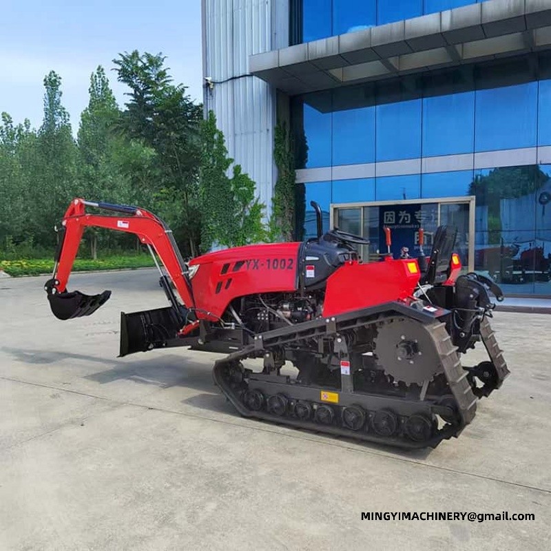crawler tiller with attachments