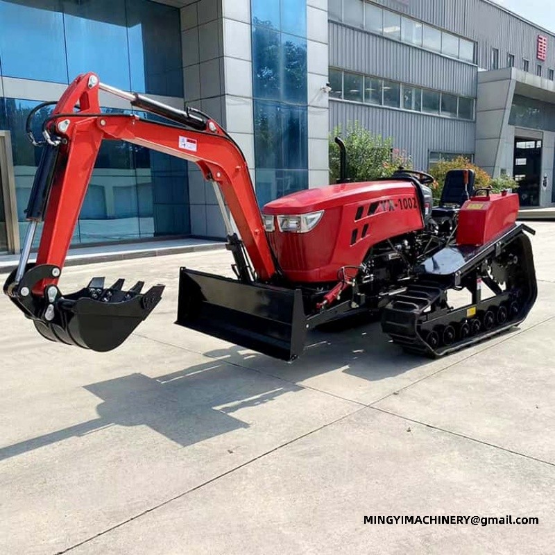 crawler tiller with attachments