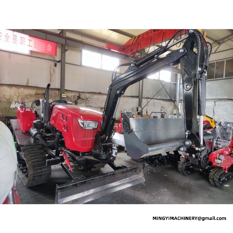 crawler tiller with attachments
