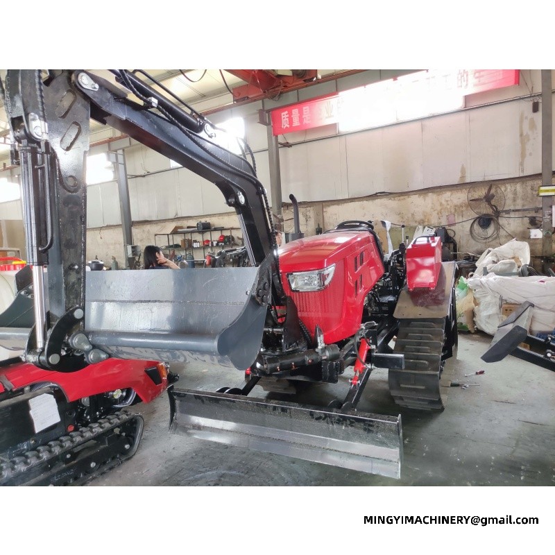 crawler tiller with attachments