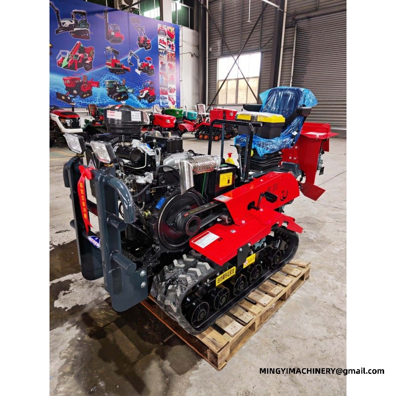 crawler tiller for hillside farming