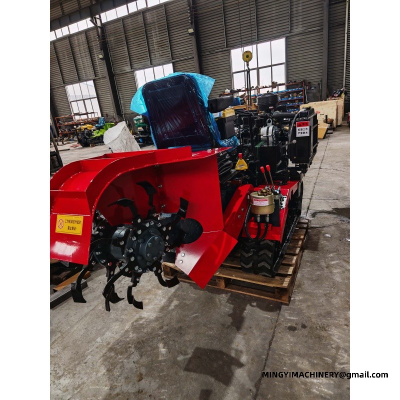 crawler tiller for hillside farming