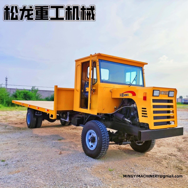 4WD dump truck with mixer drum