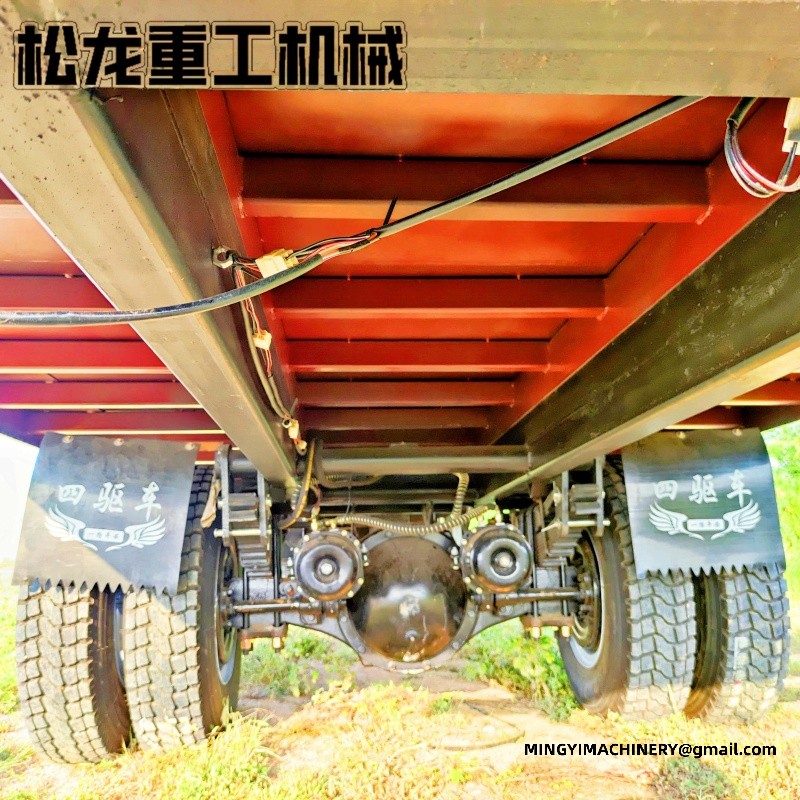 4WD dump truck with mixer drum