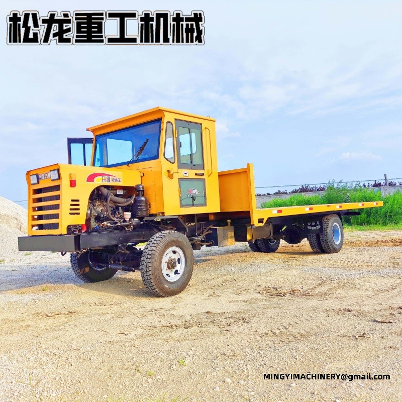 4WD dump truck with mixer drum