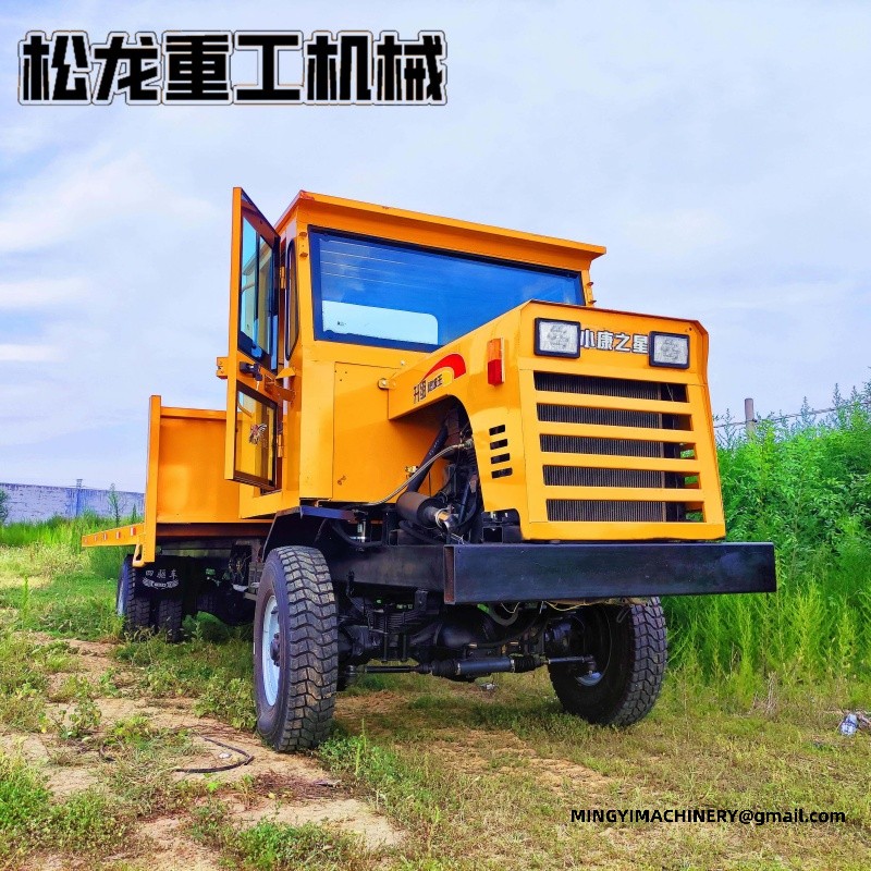 articulated dumper with crane