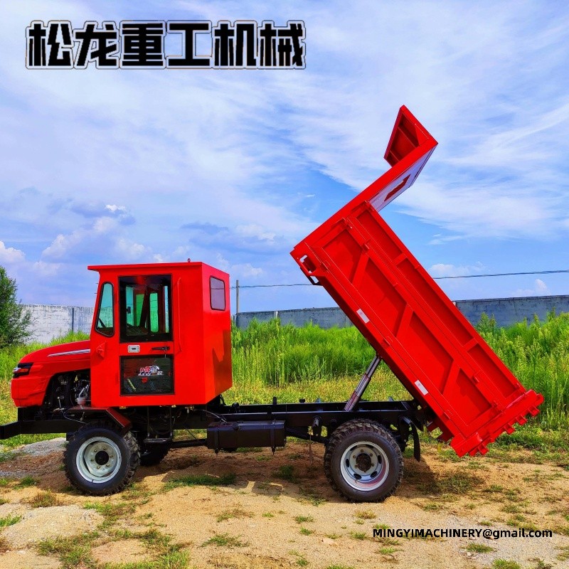 articulated dump truck on rough terrain