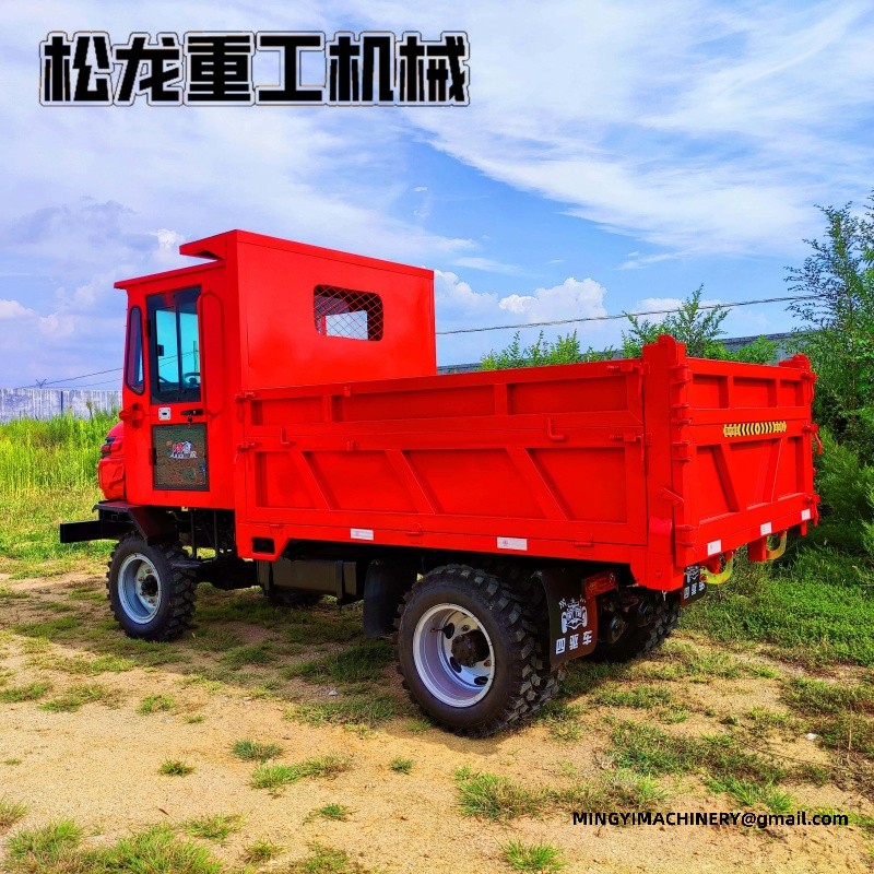 articulated dump truck on rough terrain