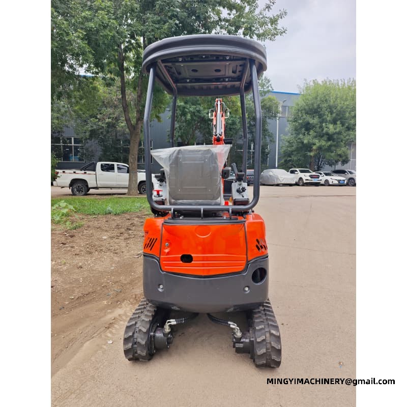 Mini Digger For Irrigation Trench Digging On Farmland