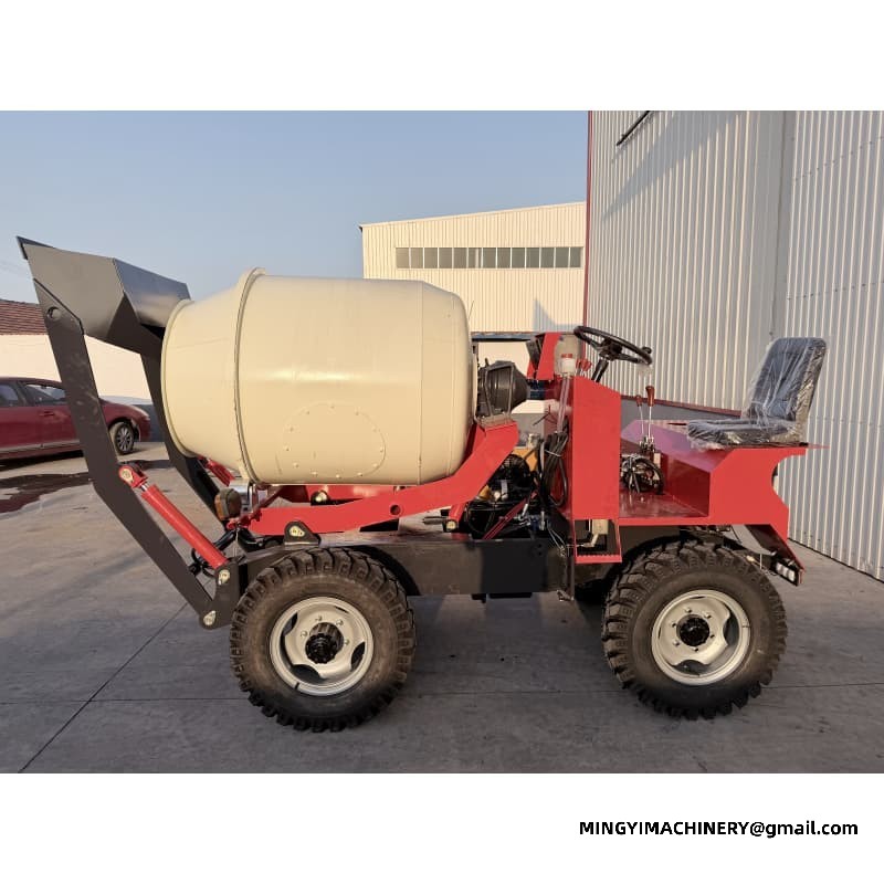 Hydraulic Tipping Concrete Mixer, Discharge Mixer Truck, Self Unloading