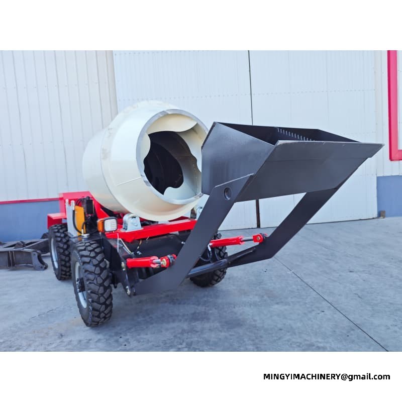 Front Loading 0.8m3 Concrete Mixer, Shovel Feeding 0.8m³ Mixer, Front Loader Truck