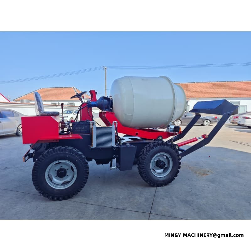 Hydraulic Tipping 0.8m3 Concrete Mixer, Self Discharging 0.8m³ Mixer, Tipping Drum