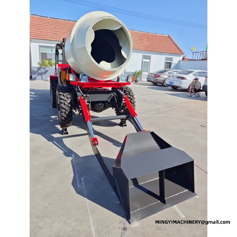 Hydraulic Tipping 0.8m3 Concrete Mixer, Self Discharging 0.8m³ Mixer, Tipping Drum