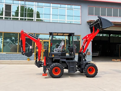 Backhoe Loader (busy at both ends)